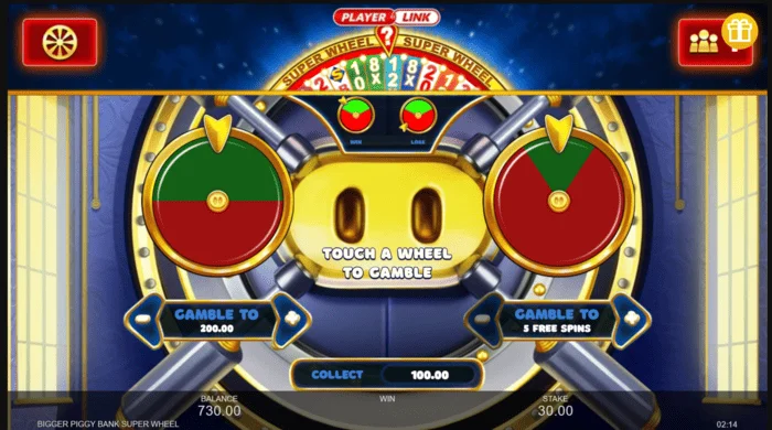 Bigger Piggy Bank Super Wheel Minispiel